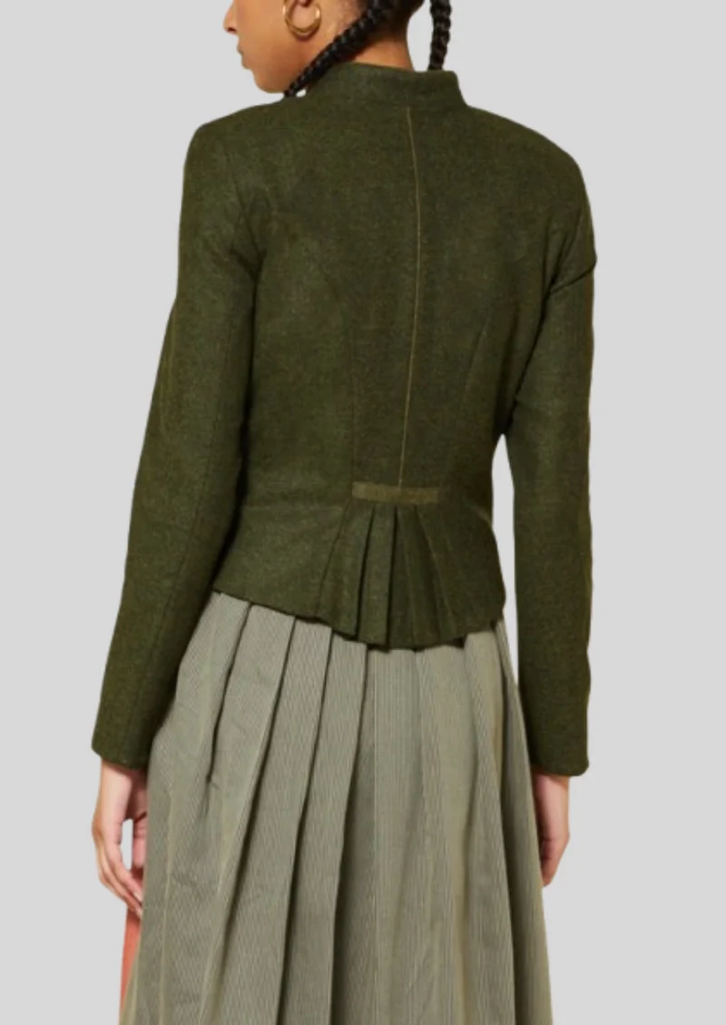 Womens Moss Green Trachten Jacket