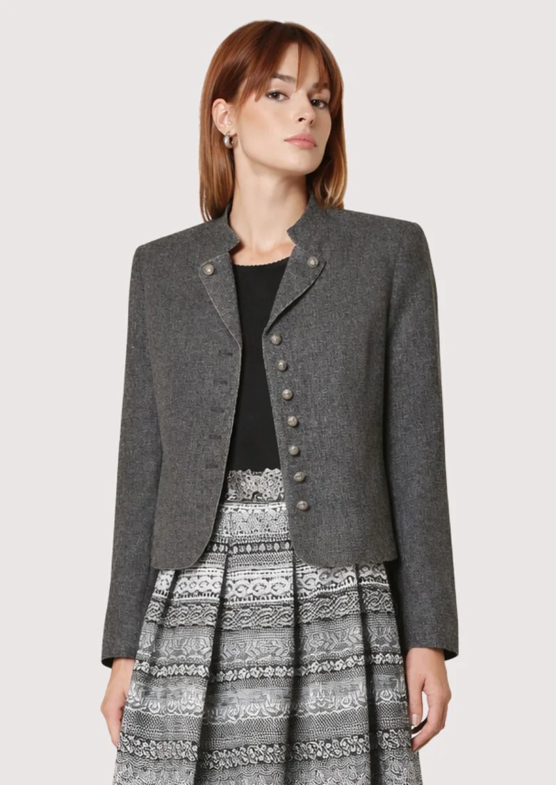 Womens Grey Trachten Jacket Classic