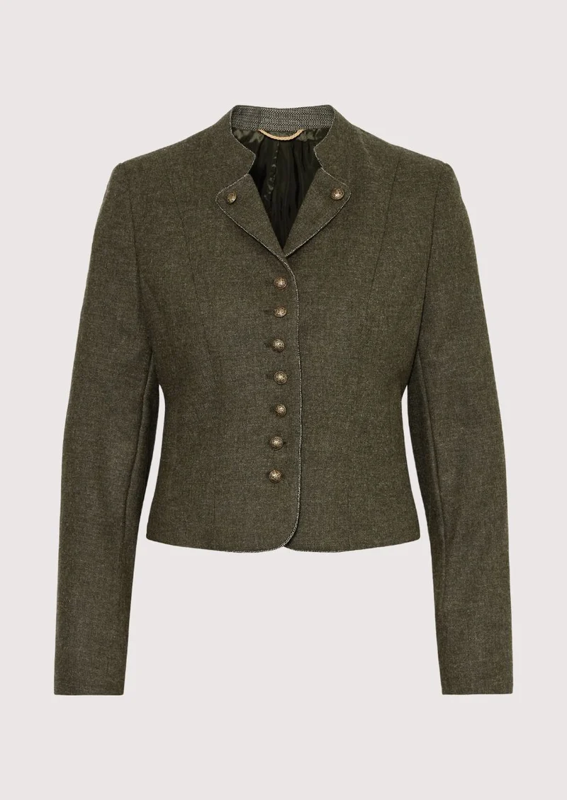 Womens Dark Olive Trachten Jacket