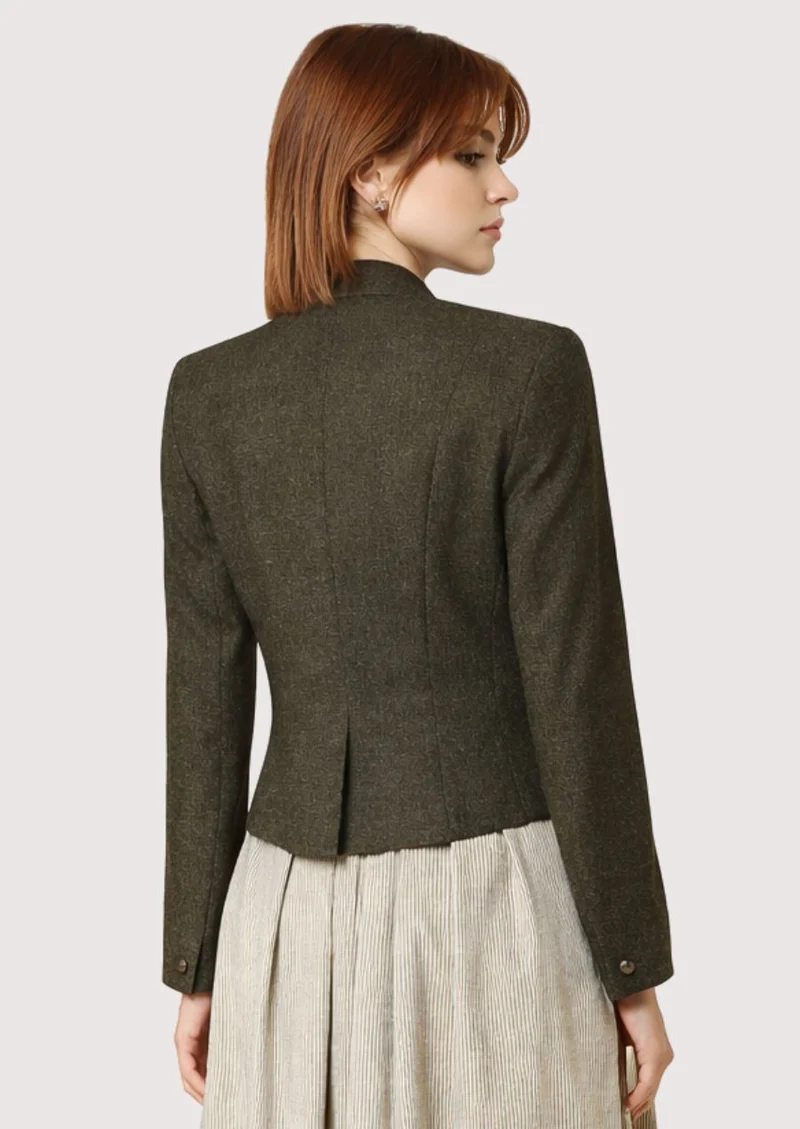 Womens Dark Olive Trachten Jacket