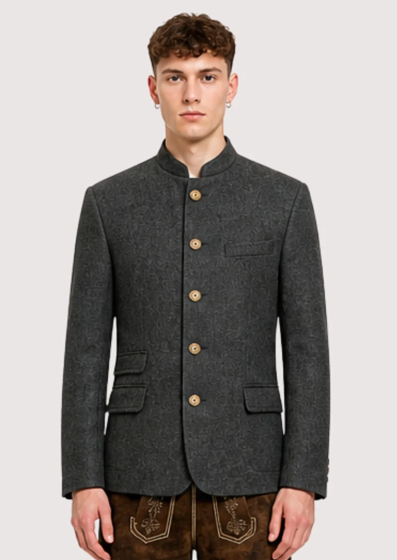 Mens Vintage Charcoal Classic Coat