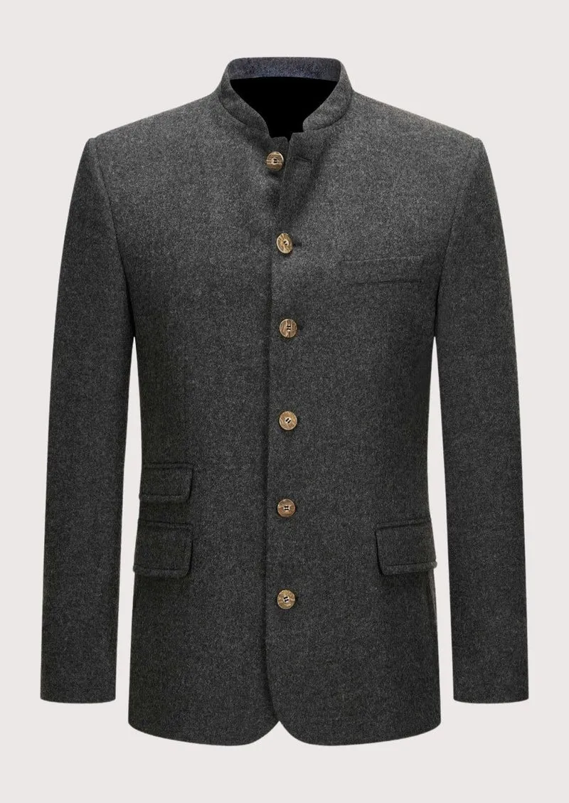 Mens Vintage Charcoal Classic Coat