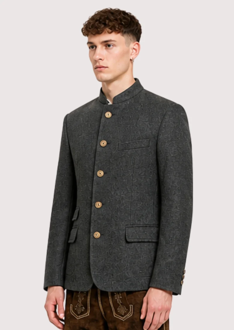 Mens Vintage Charcoal Classic Coat