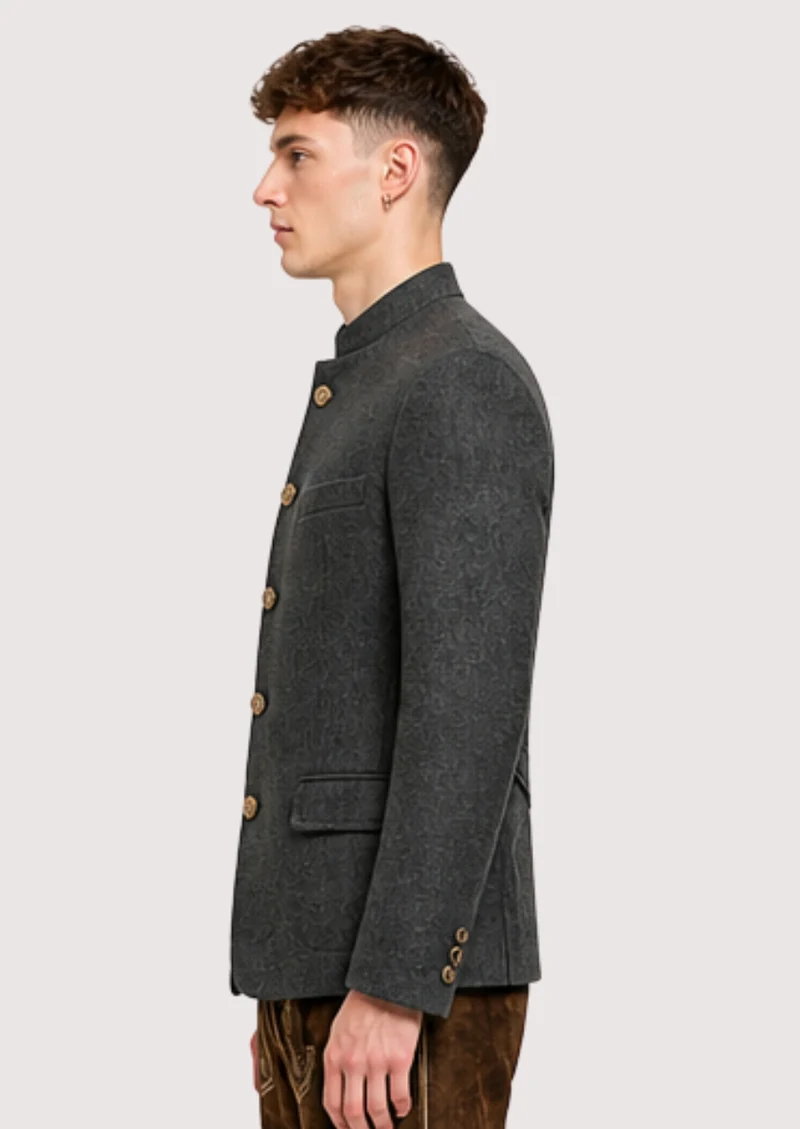 Mens Vintage Charcoal Classic Coat