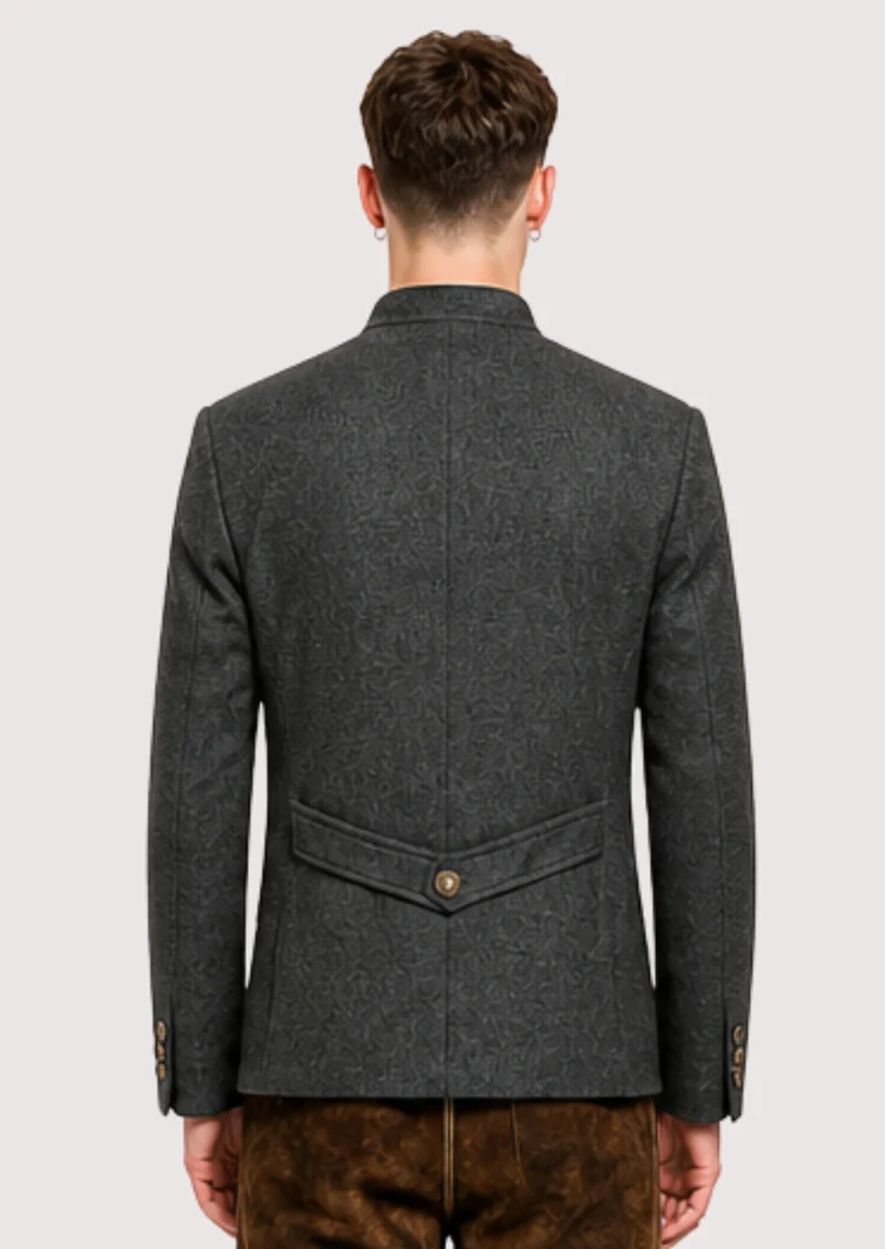 Mens Vintage Charcoal Classic Coat