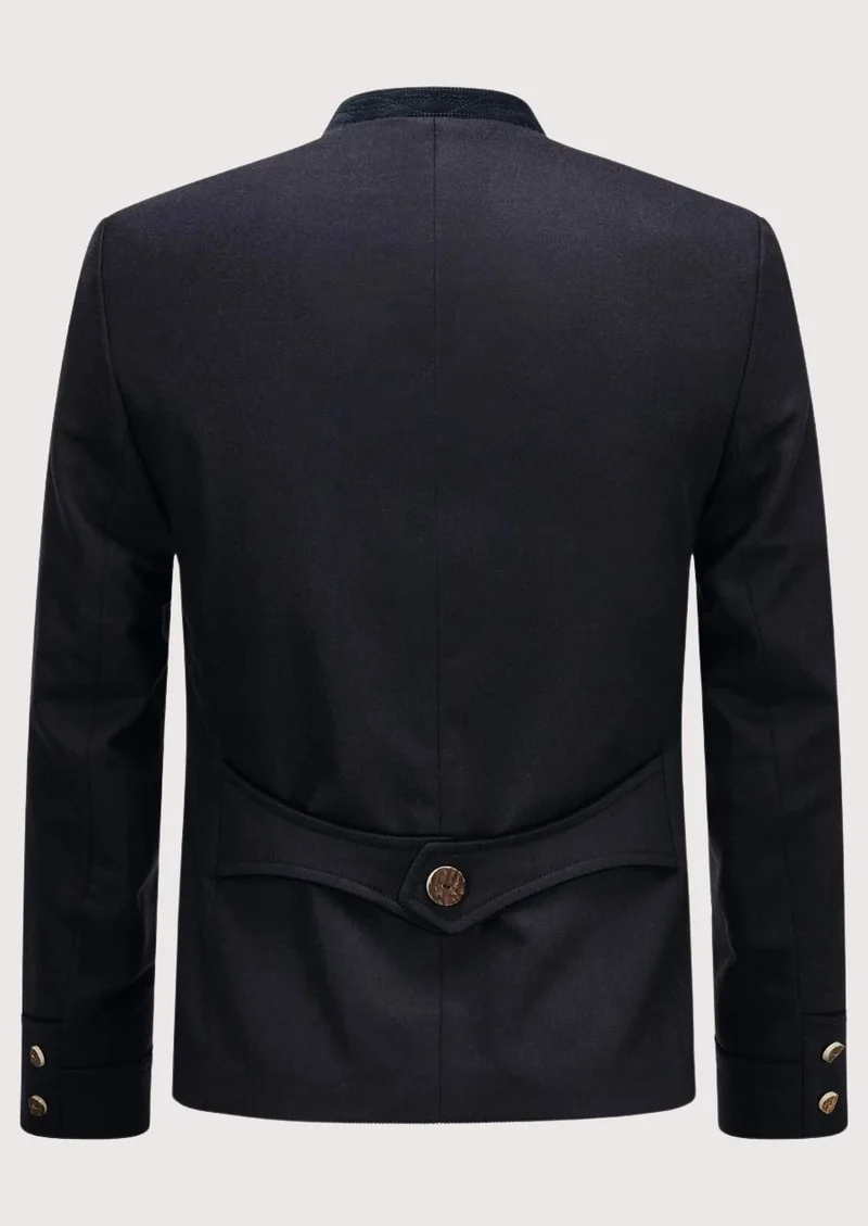 Mens Navy Double Breasted Jacket