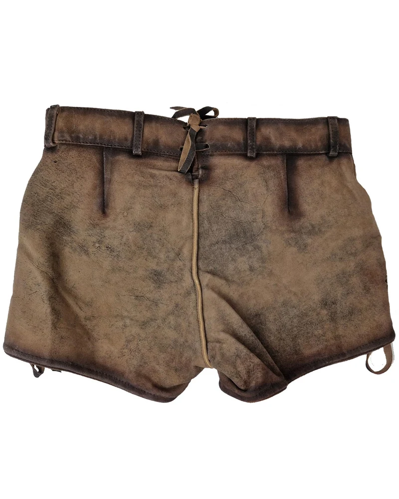 MADDOX Kurze Damen Lederhose Maila | Antik Hopfen
