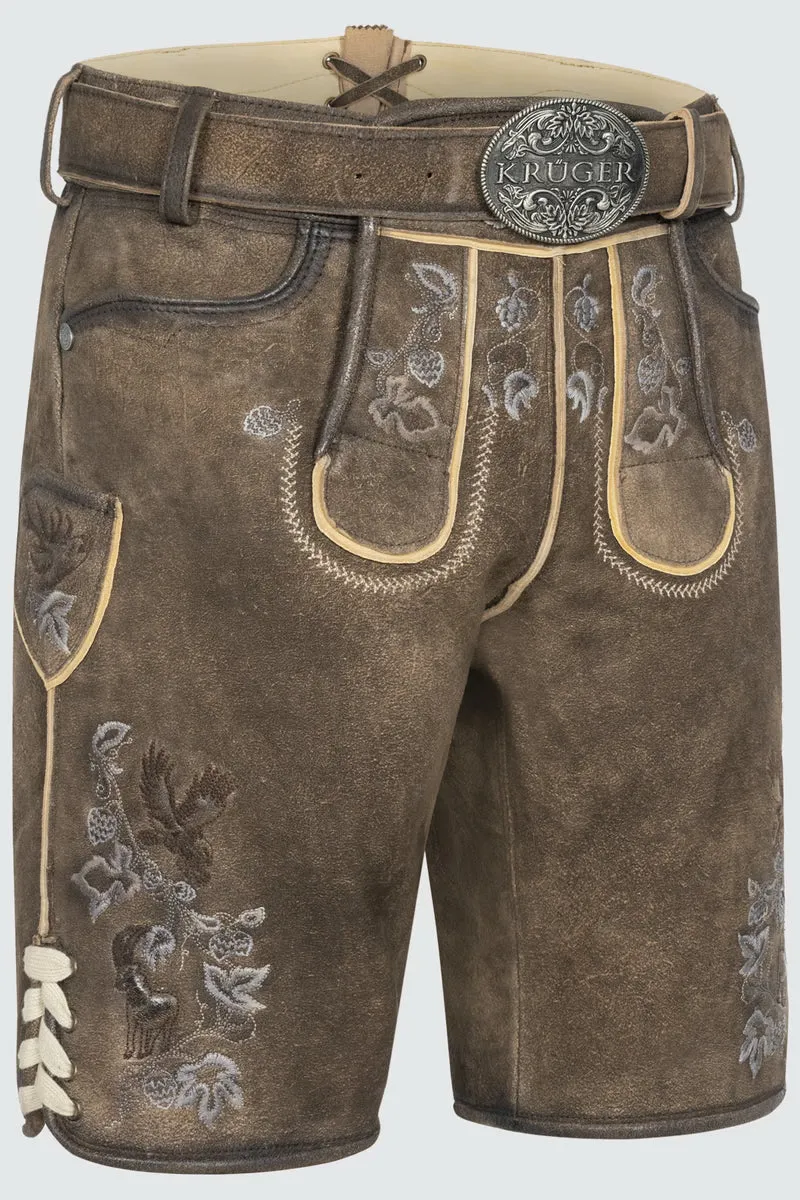 Kruger Men's Lederhosen "Ulli" brown/tan