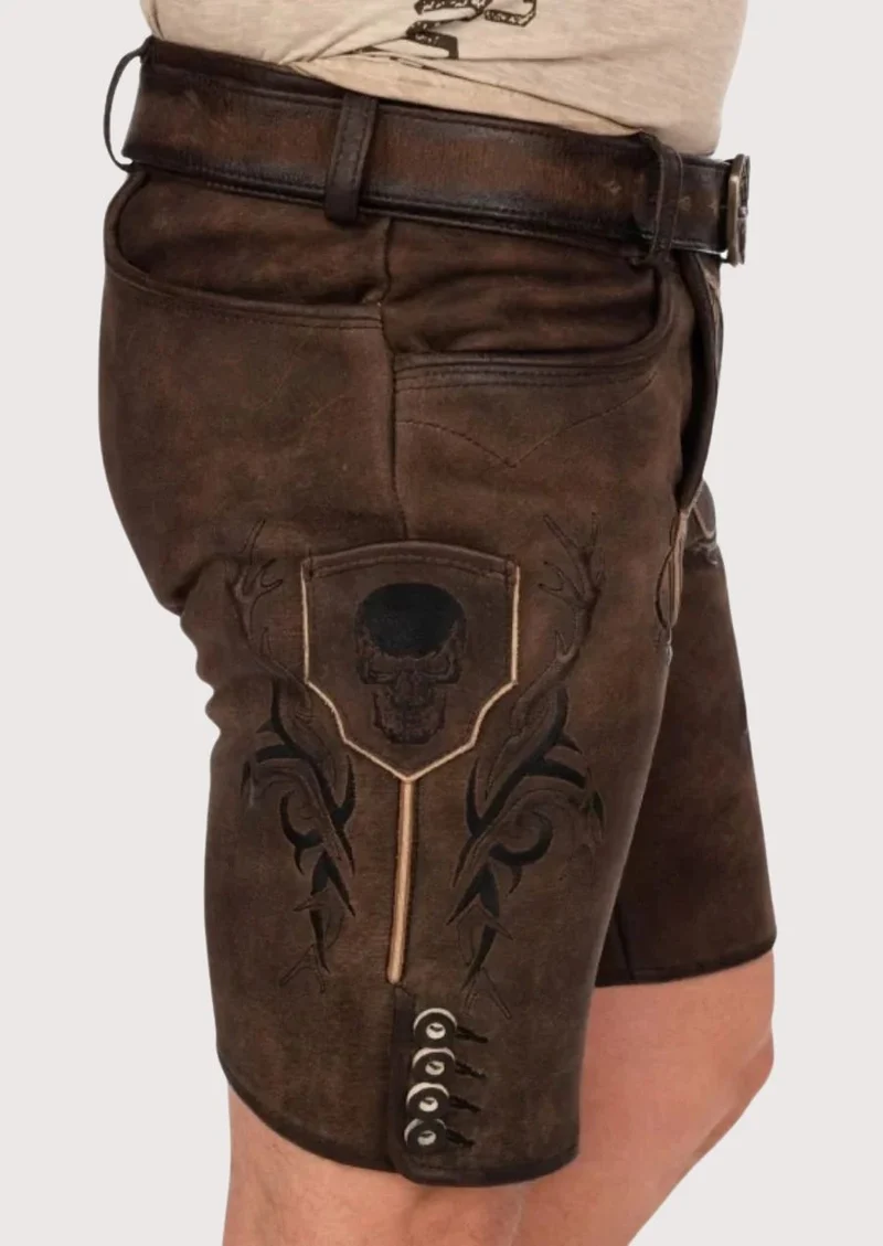 Men's Bavarian Night Hunt Lederhosen Shorts