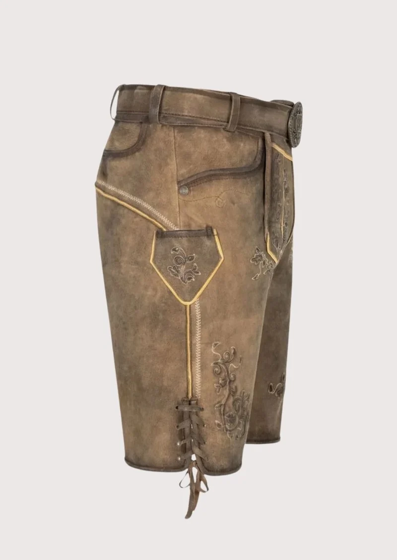 Men's Bavarian Dust Brown Lederhosen Shorts