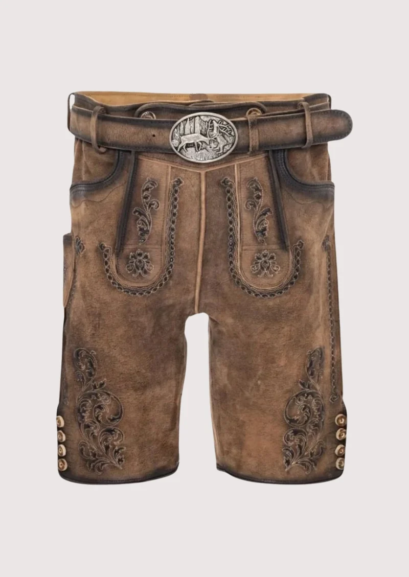Mens Alpine Fawn Brown Lederhosen