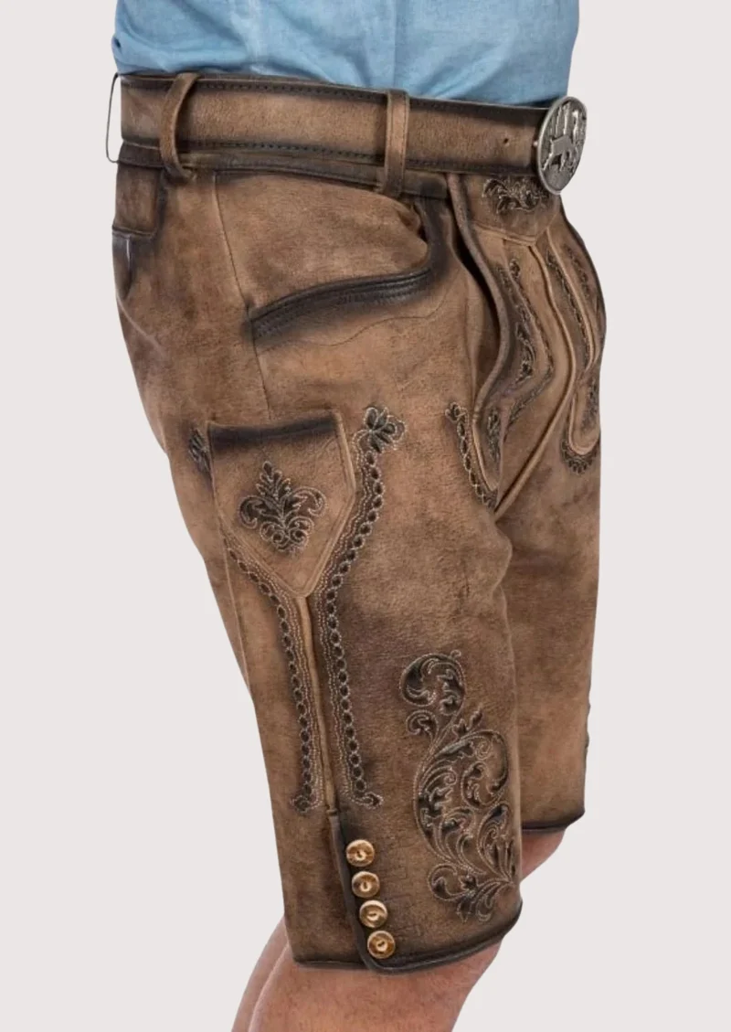 Mens Alpine Fawn Brown Lederhosen