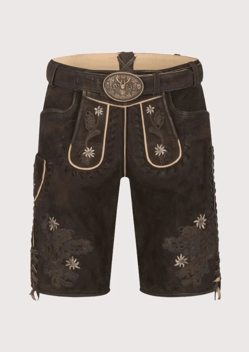 Men's Midnight Alpine Bloom Lederhosen Shorts