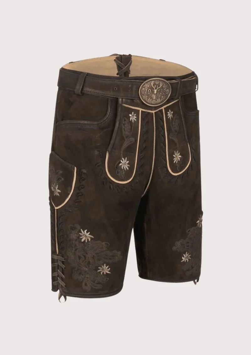 Men's Midnight Alpine Bloom Lederhosen Shorts