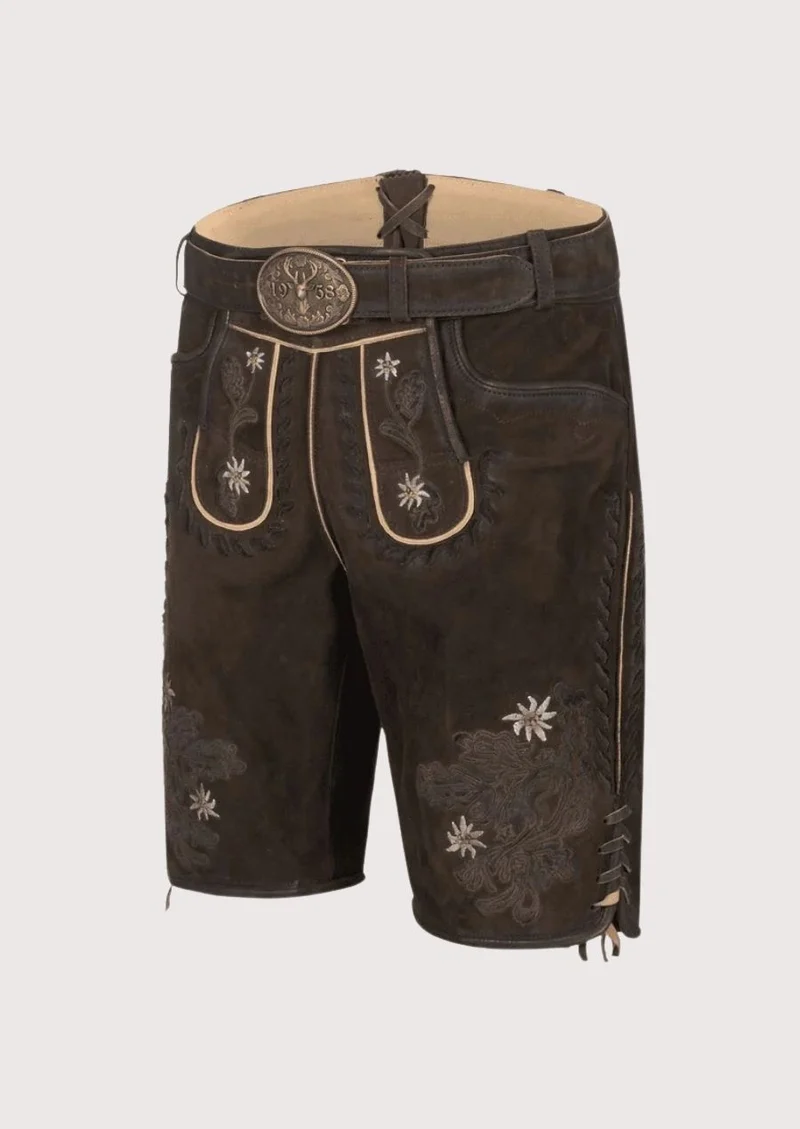 Men's Midnight Alpine Bloom Lederhosen Shorts