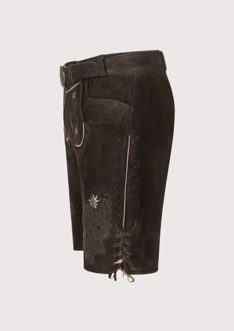 Men's Midnight Alpine Bloom Lederhosen Shorts