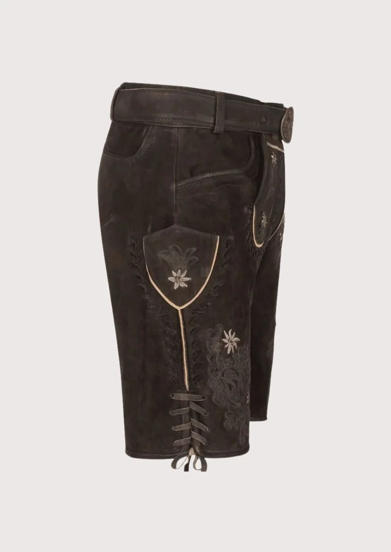 Men's Midnight Alpine Bloom Lederhosen Shorts