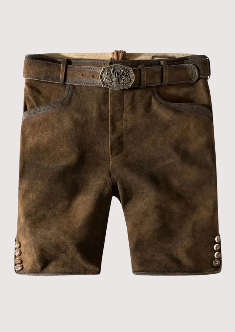 Men’s Classic Leather Lederhosen - Authentic Bavarian Look for 2026