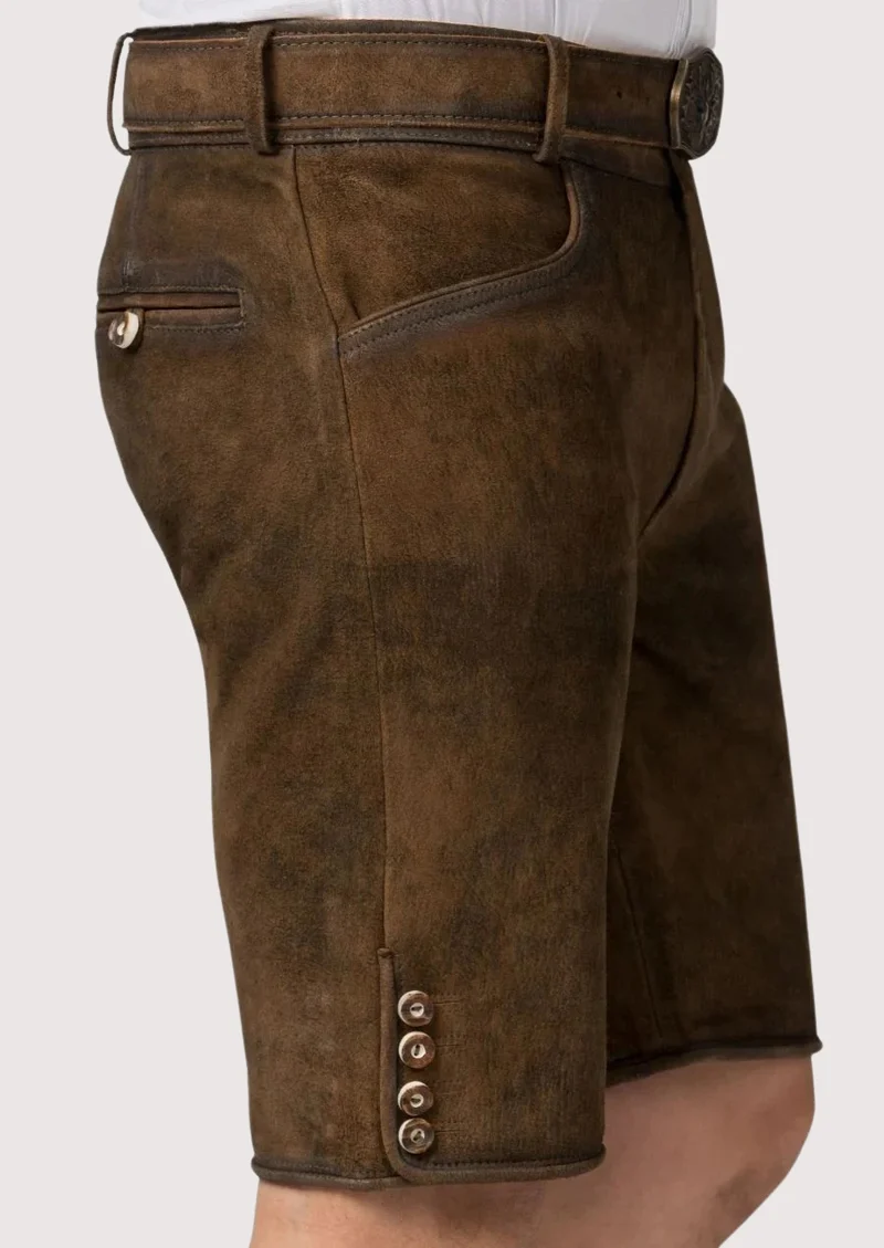 Men’s Classic Leather Lederhosen - Authentic Bavarian Look for 2026