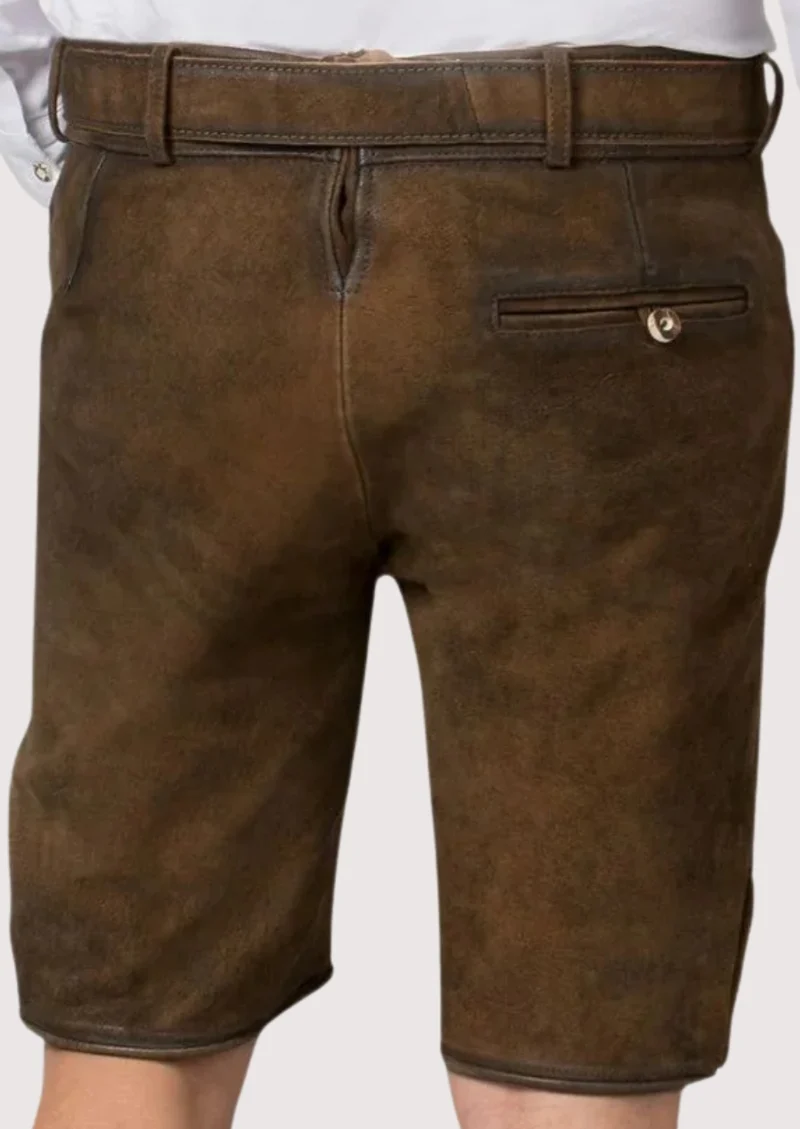 Men’s Classic Leather Lederhosen - Authentic Bavarian Look for 2026