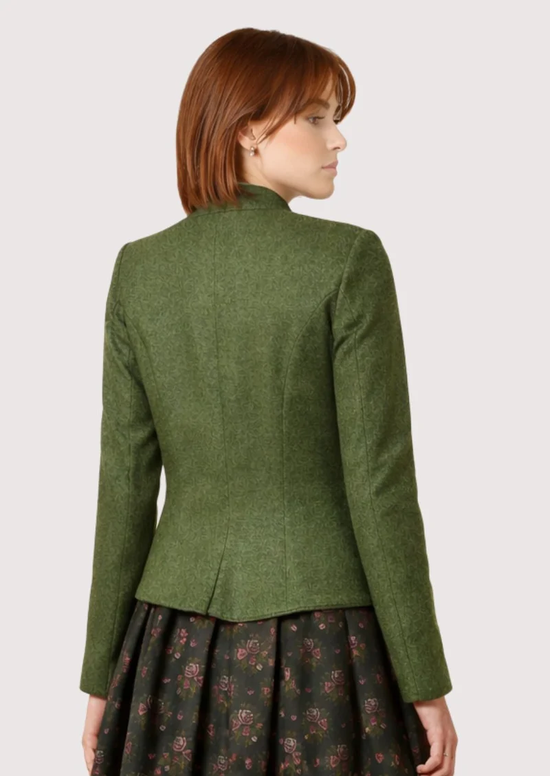 Womens Oktoberfest Olive Green Wool Jacket