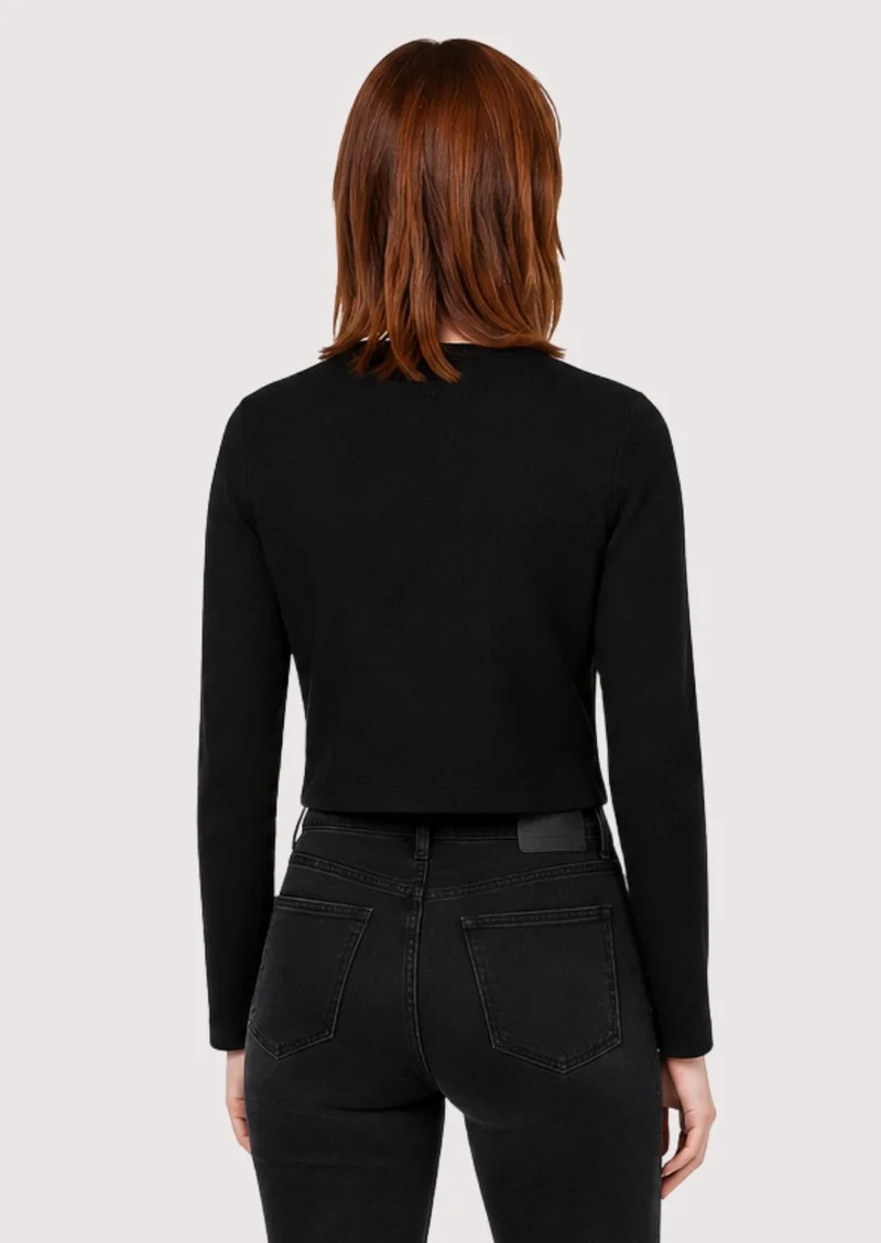 Womens Black Knit Cardigan Chic Fit
