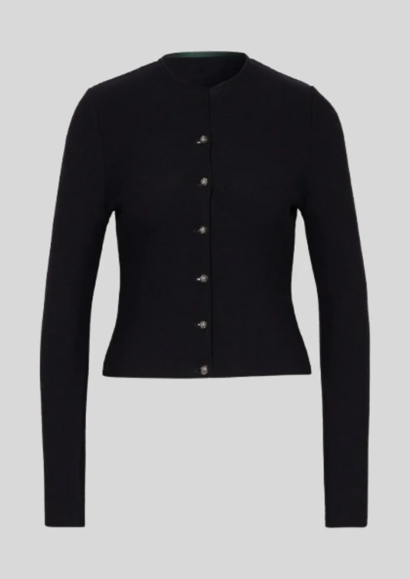 Womens Black Knit Cardigan Chic Fit