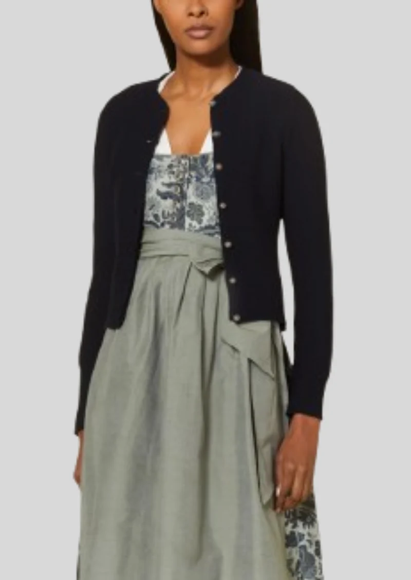 Womens Black Knit Cardigan Chic Fit