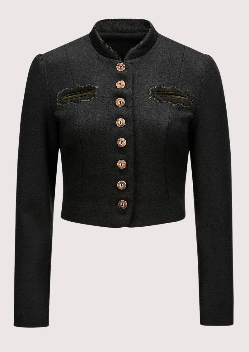 Womens Black Trachten Jacket Fit