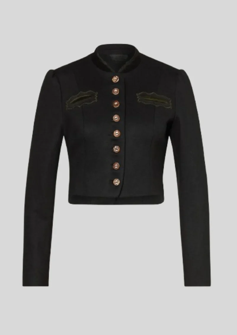 Womens Black Trachten Jacket Fit