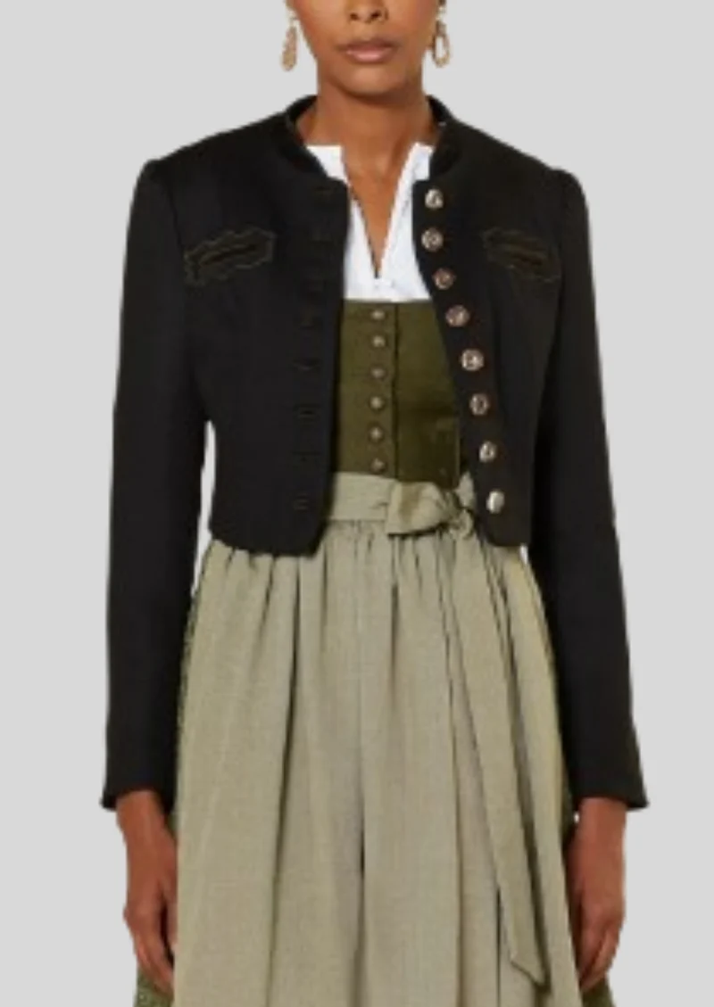 Womens Black Trachten Jacket Fit