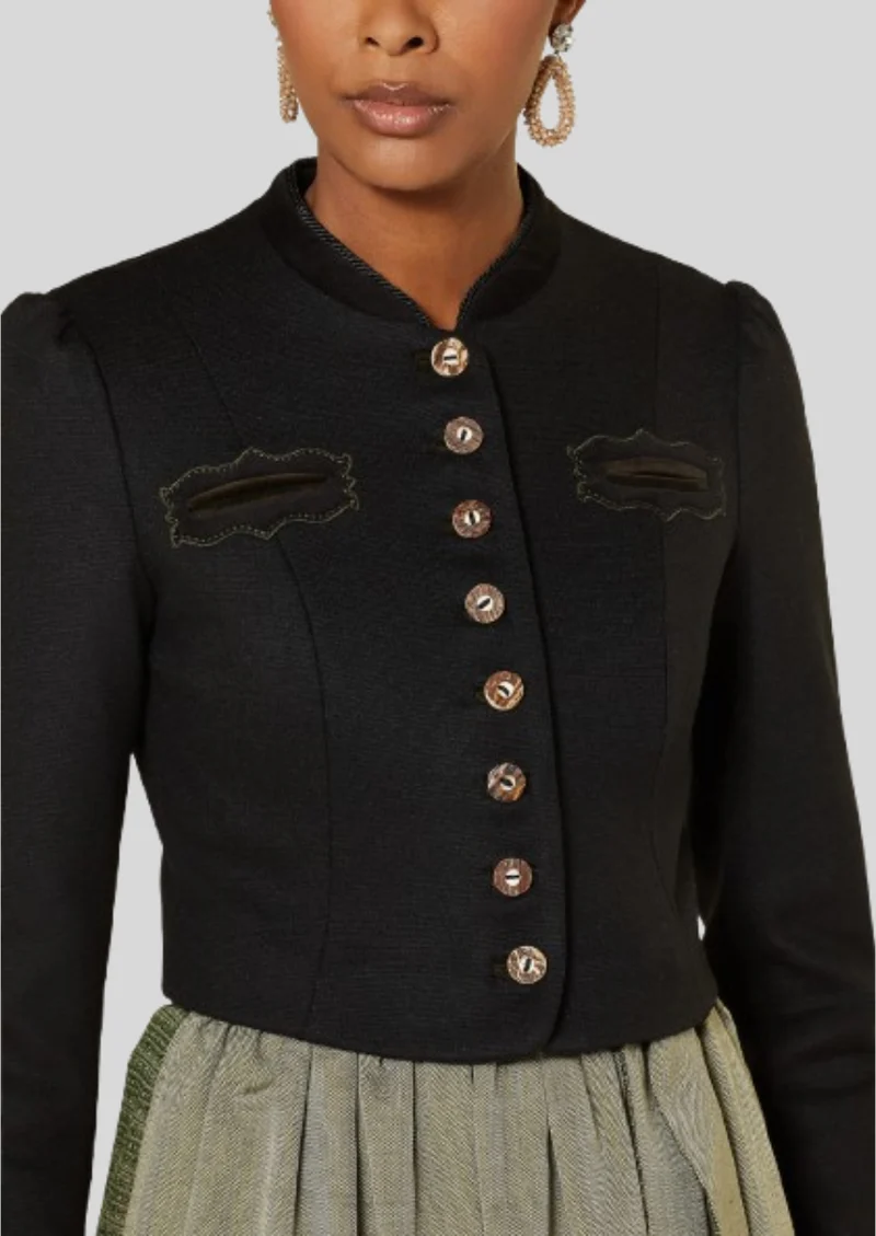 Womens Black Trachten Jacket Fit