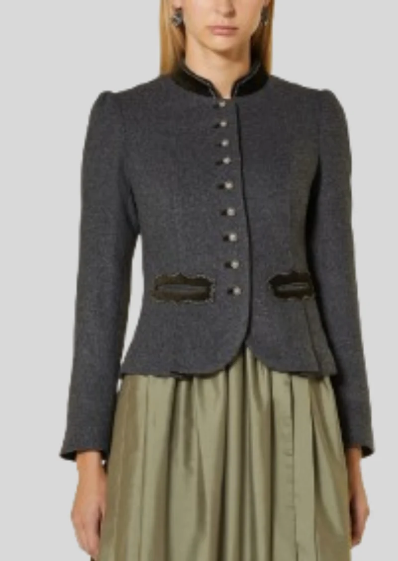 Womens Bavarian Dark Grey Trachten Jacket