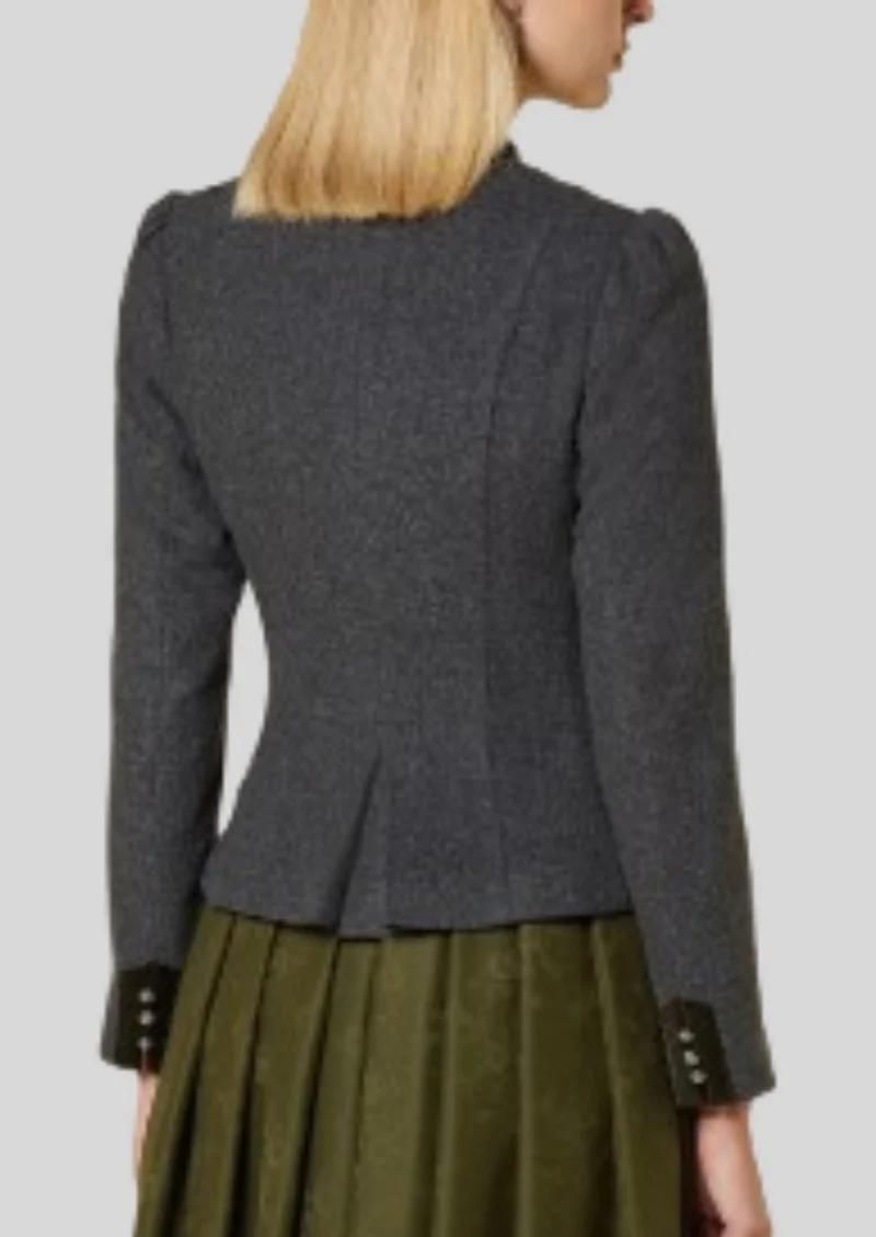 Womens Bavarian Dark Grey Trachten Jacket