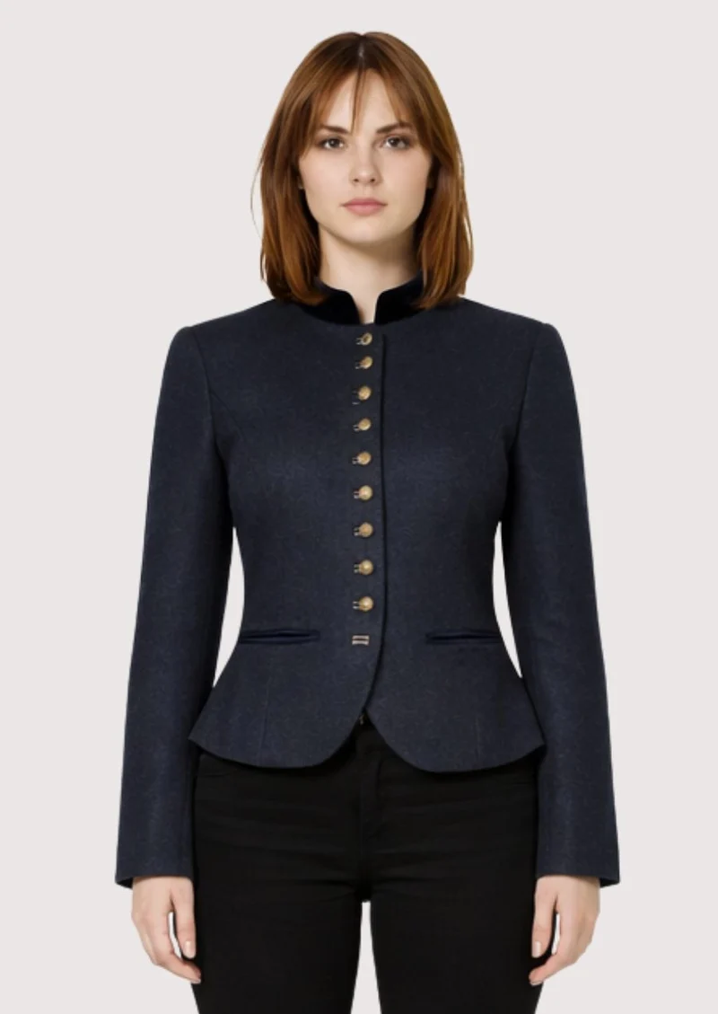 Womens Navy Tailored Jacket Style