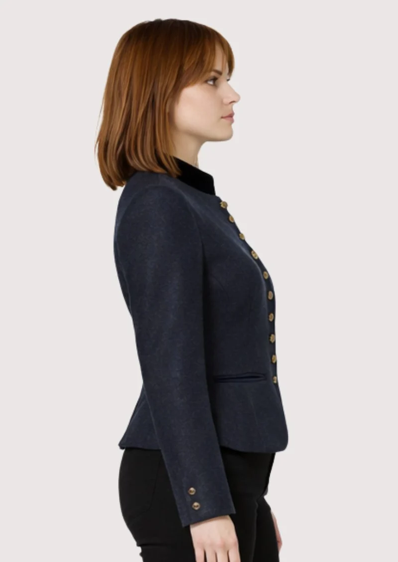 Womens Navy Tailored Jacket Style