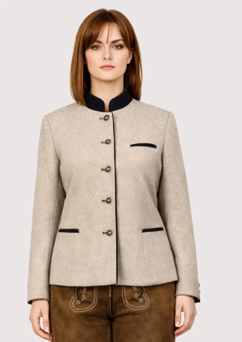 Women’s Beige Trachten Jacket Outfit