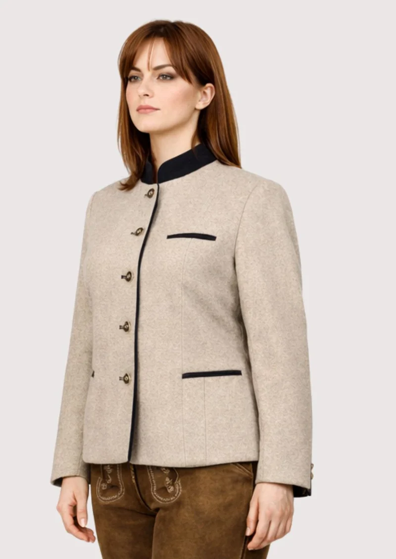 Women’s Beige Trachten Jacket Outfit