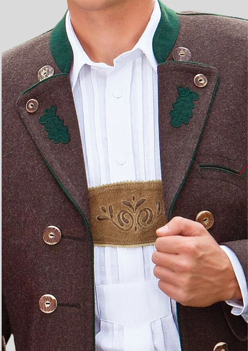Mens Rustic Brown Trachten Jacket