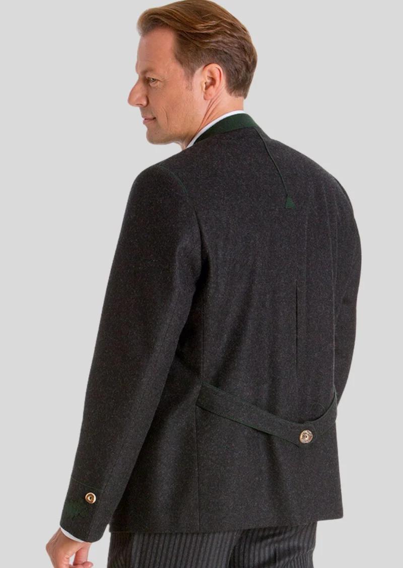 Mens Black Bavarian Trachten Coat