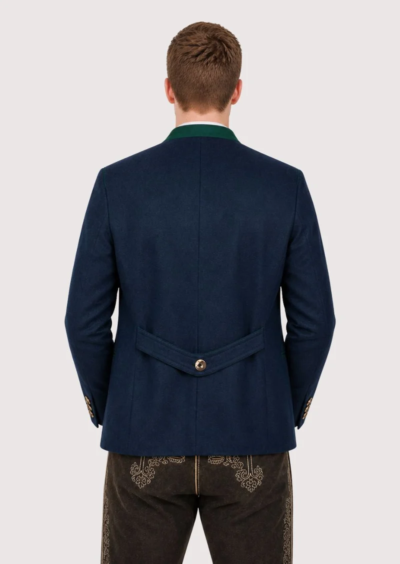 Mens Navy Bavarian Trachten Coat