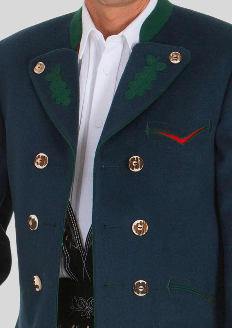 Mens Navy Bavarian Trachten Coat