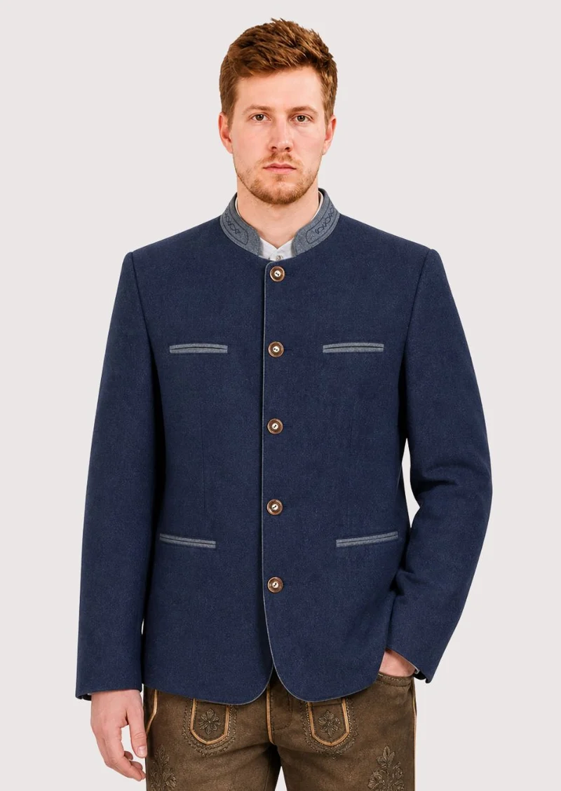 Mens Classic Navy Trachten Jacket