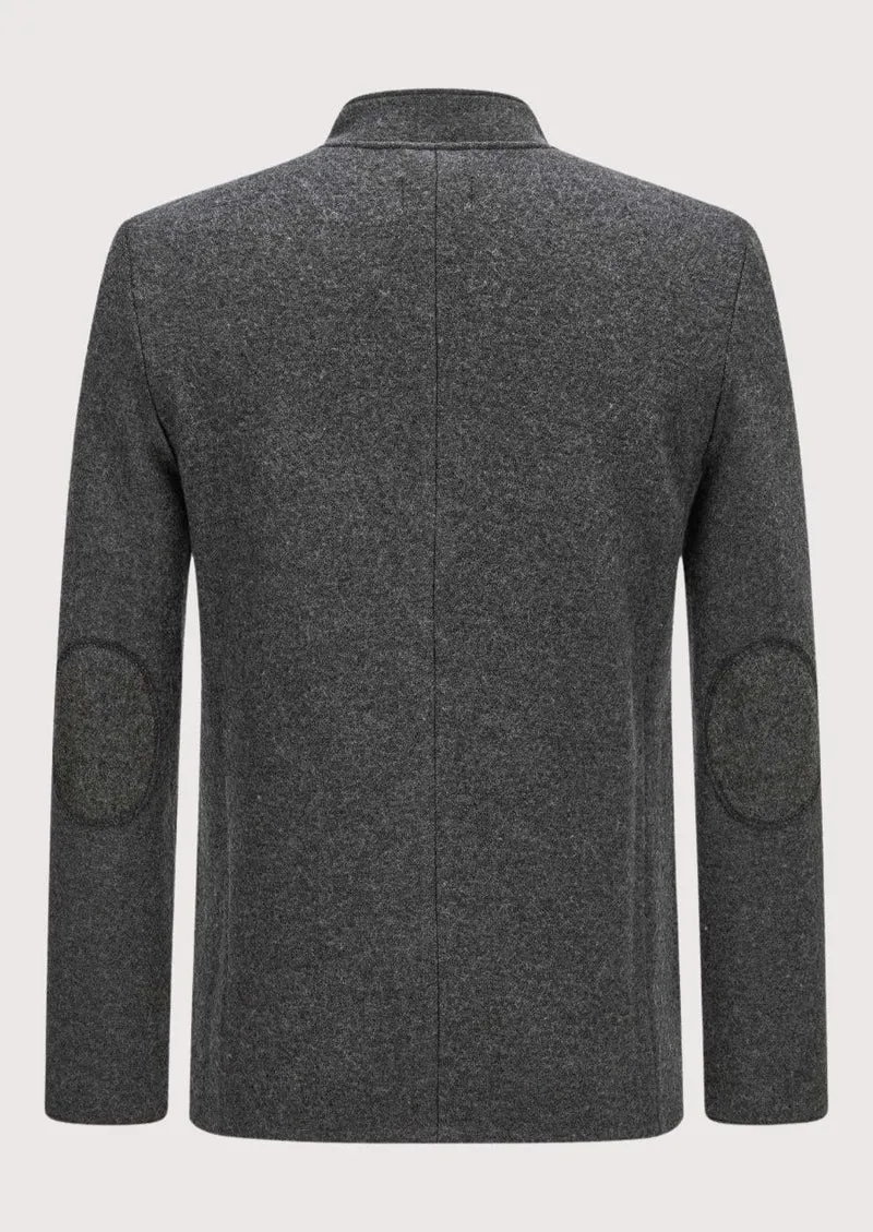 Men Contemporary Grey Formal Jacket