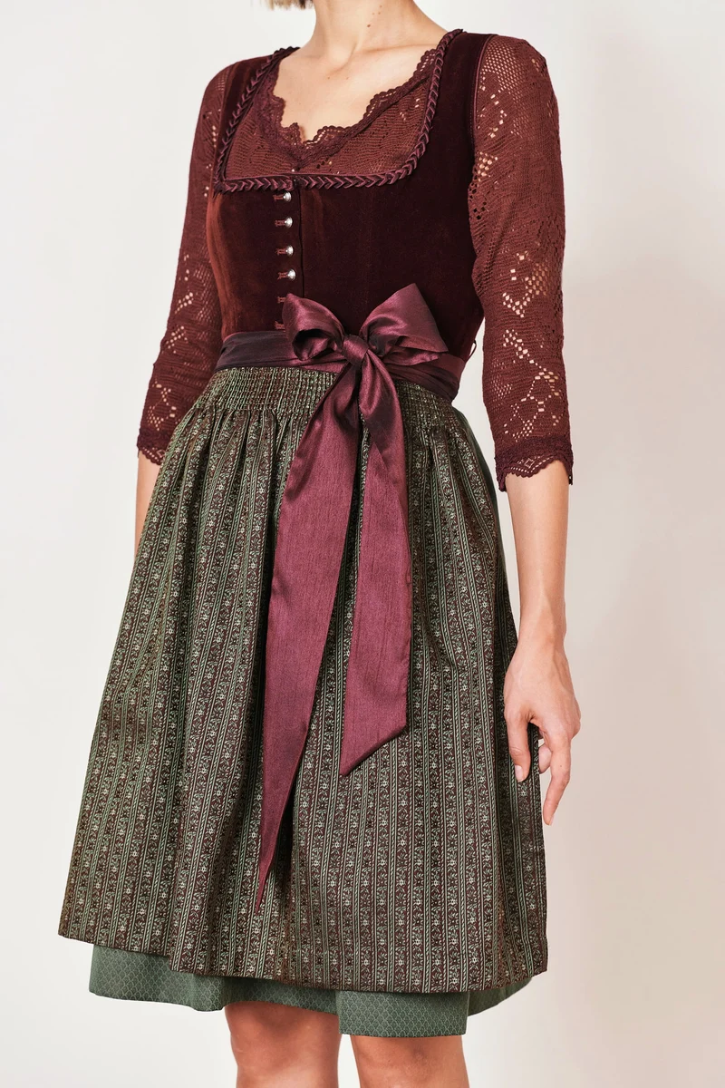 Julia Trentini Felicia Midi Dirndl, Red — 60cm