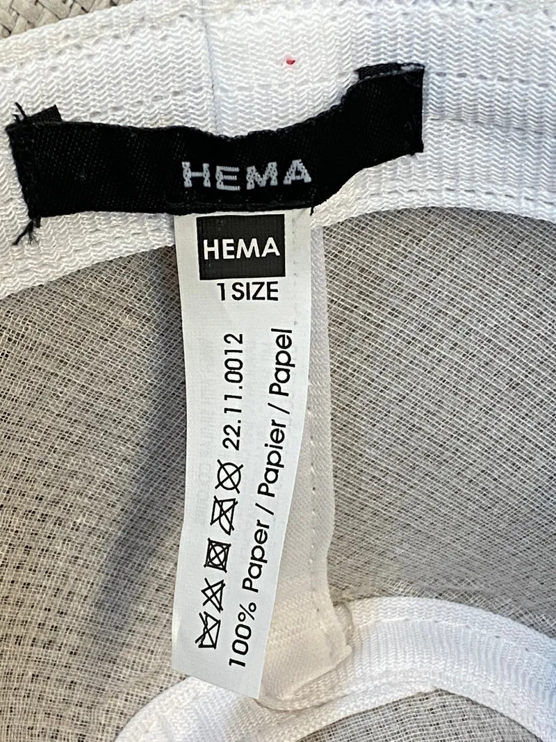HEMA Strohhut hellgrau Gr. 57