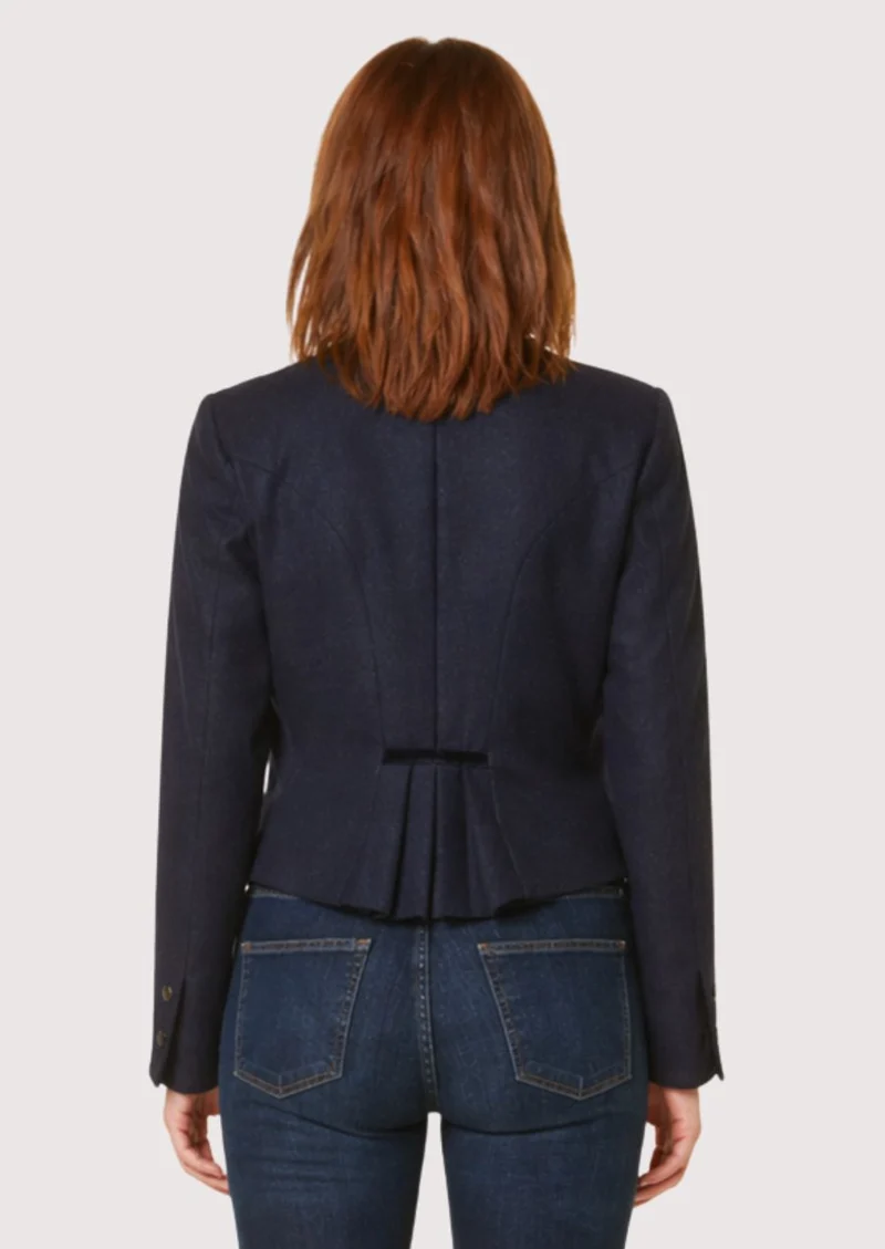 Womens Navy Trachten Wool Jacket