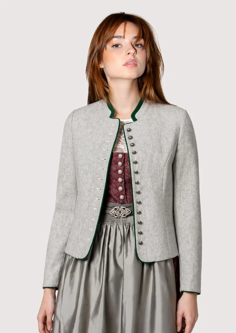 Womens Light Grey Trachten Jacket