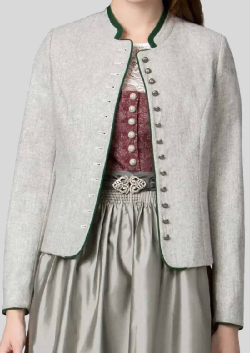 Womens Light Grey Trachten Jacket