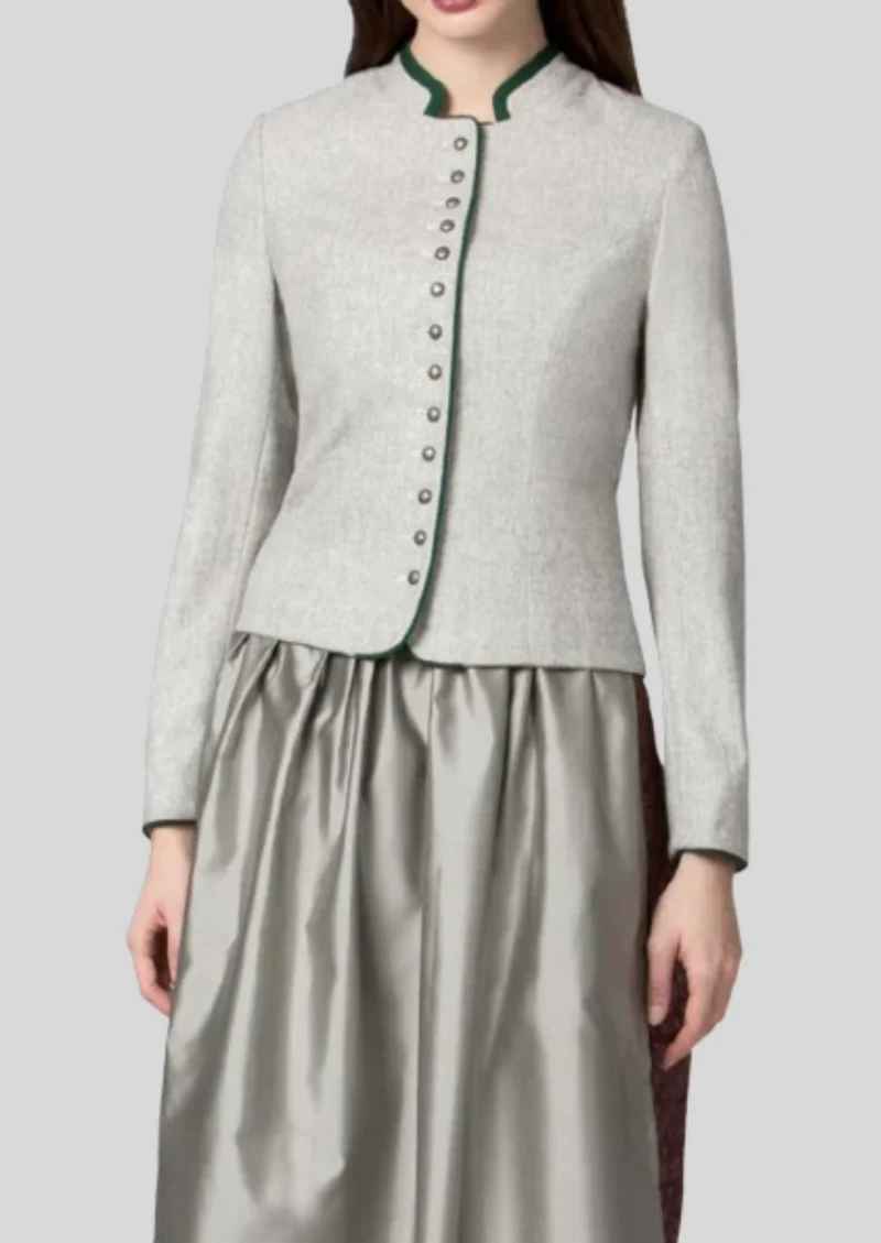 Womens Light Grey Trachten Jacket
